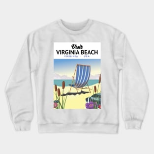 Virginia Beach Virginia USA travel poster Crewneck Sweatshirt